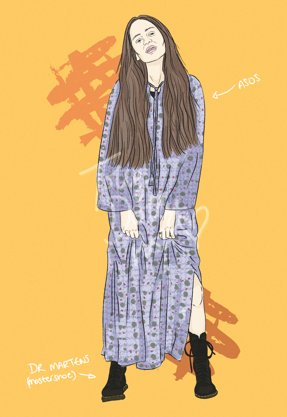 fashion outfit illustrations - second-hand ethical fashion blog
