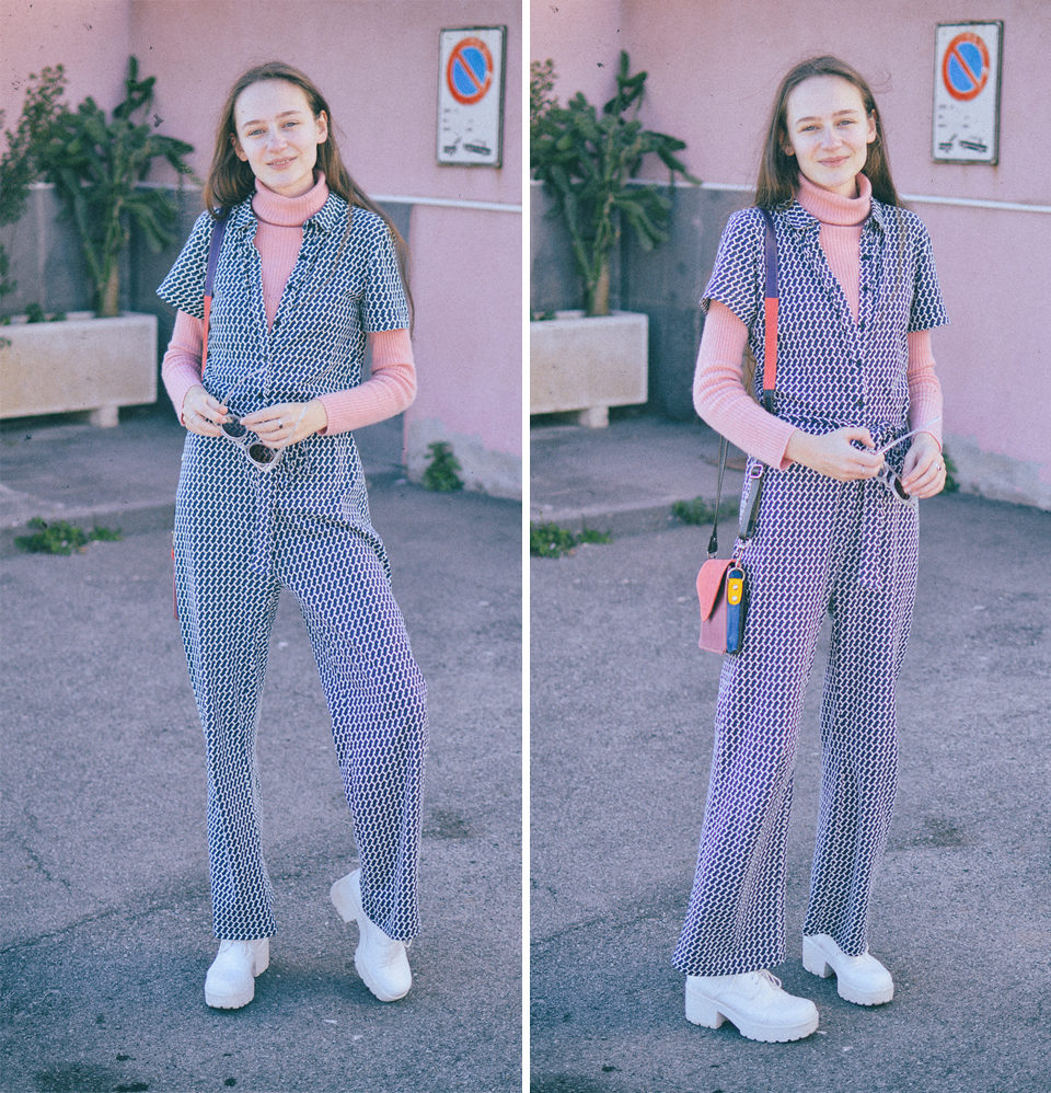 Ethical Outfit Ideas - People Tree Jumpsuit & Recycled Leather What Daisy Did Bag