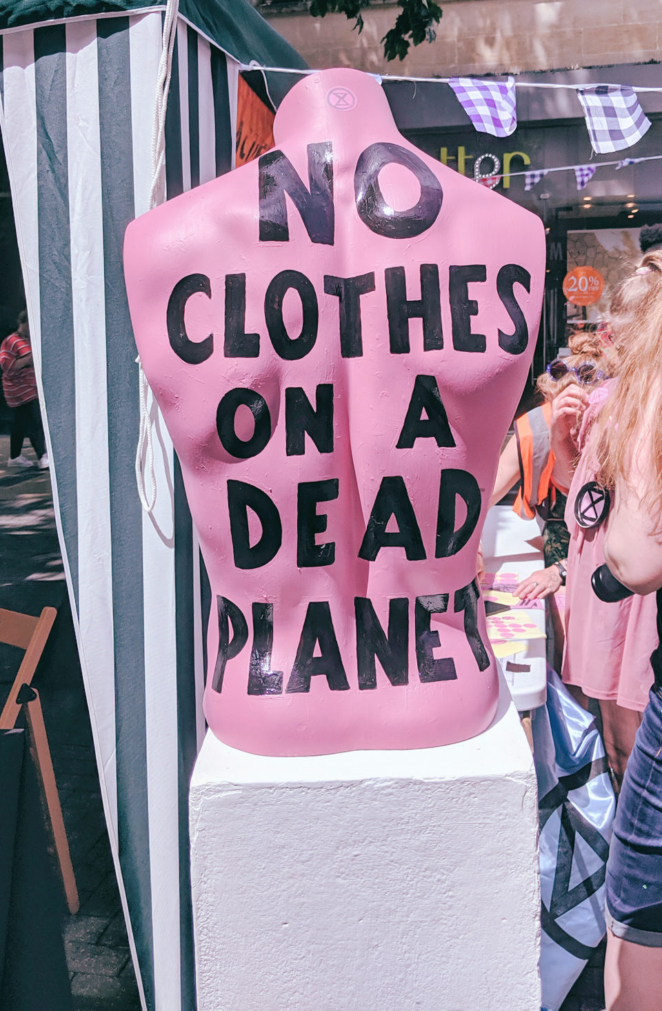 Extinction Rebellion at London Fashion Week SS20